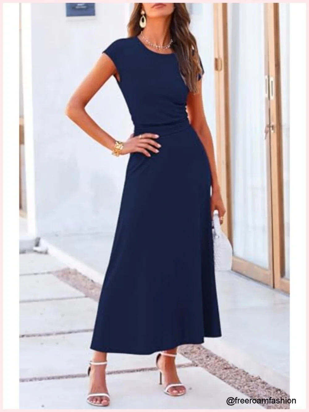 Women's Ribbed Knit Skirt Set - Crop Top & A-Line Midi Skirt